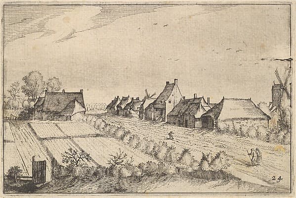 Fields and a Road, plate 8 from "Regiunculae et Villae Aliquot Ducatus Brabantiae", by Claes Jansz. Visscher