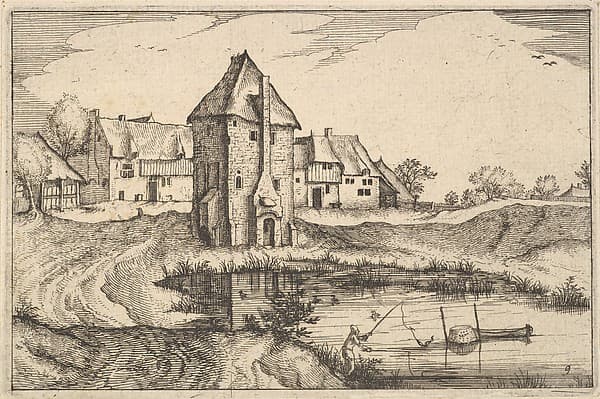 The Pond, plate 9 from "Regiunculae et Villae Aliquot Ducatus Brabantiae", by Claes Jansz. Visscher