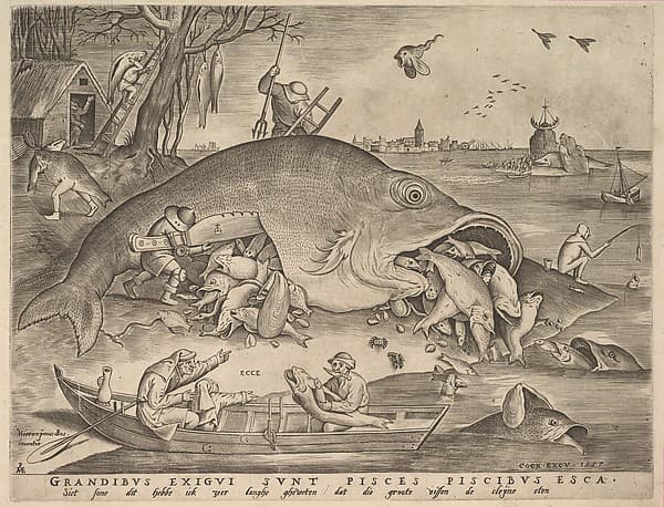 Big Fish Eat Little Fish, by Pieter van der Heyden