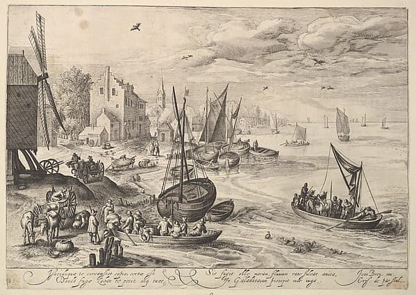 Harbor Scene, by Crispijn de Passe the Elder