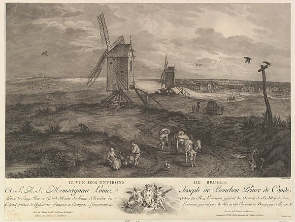 Second View of the Surroundings of Bruges (IIe. Vue des environs de Bruges), by Jacques Philippe Le Bas