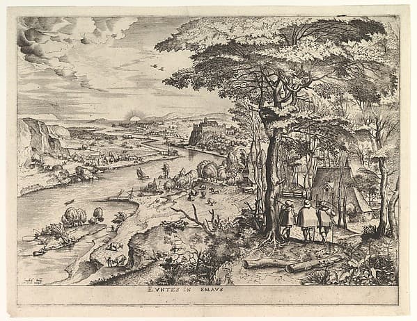 Euntes in Emaus (Landscape with Pilgrims at Emmaus), from "The Large Landscapes", by Pieter Bruegel the Elder