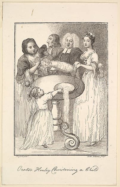 Orator Henley Christening a Child, by Jane Ireland