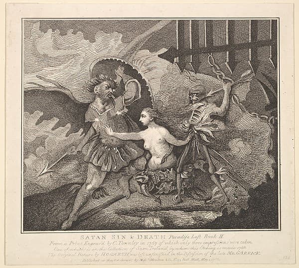 Satan, Sin and Death (Paradise Lost, Book II), by Samuel Ireland