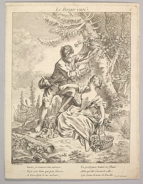 The Sly Shepherd, by Anonymous, French, 18th century