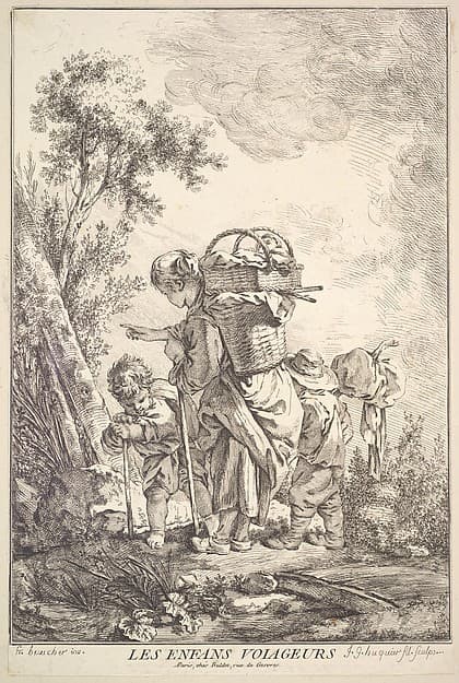 The Traveling Children, by Jacques Gabriel Huquier