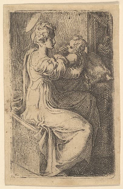 Madonna and Child, by Parmigianino (Girolamo Francesco Maria Mazzola)
