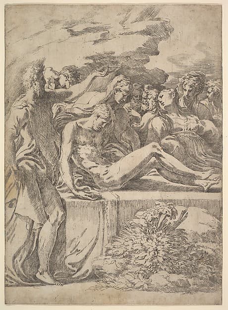 Entombment, by Parmigianino (Girolamo Francesco Maria Mazzola)