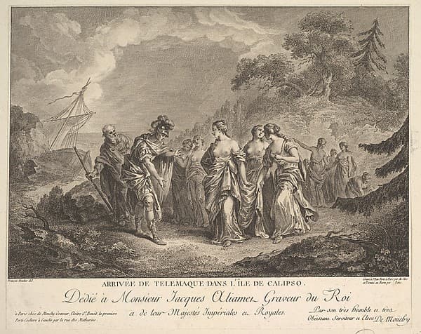 Arrival of Telemachus at the Island of Calypso, by Antoine Jean Duclos