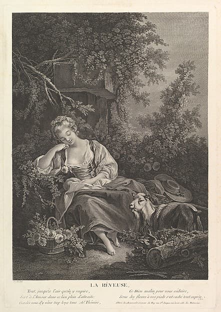 La Rêvuse (The Dream), by Jacques Firmin Beauvarlet