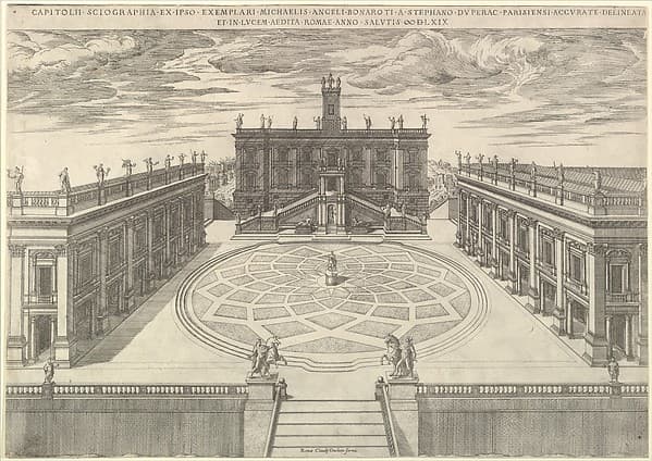 View of the Roman Capitol, from "Speculum Romanae Magnificentiae", by Etienne DuPérac