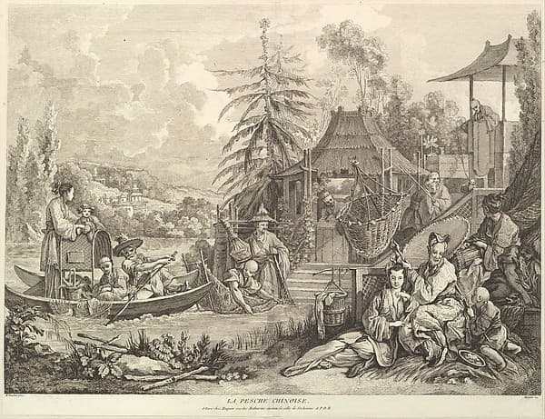 La pesche chinoise (Chinese Fishing), from Chinoiseries, by Jacques Gabriel Huquier