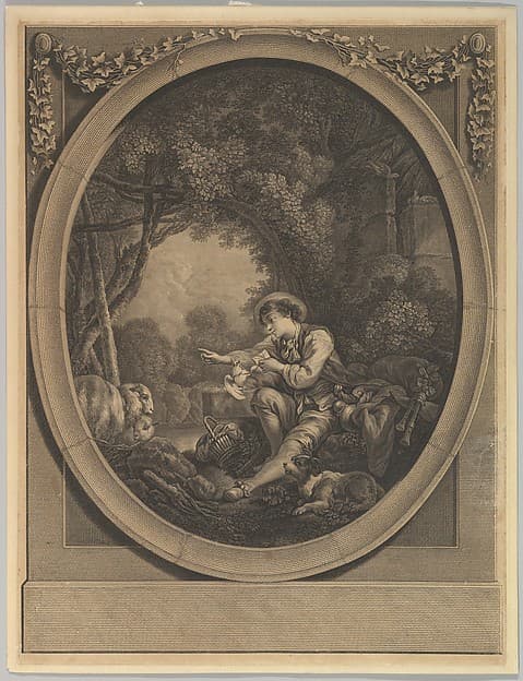 L'Départ du Courier (The Departure of the Messenger), by Jacques Firmin Beauvarlet