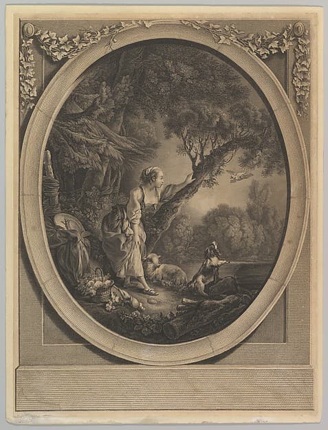 L'Arrivée du Courier (The Arrival of the Messenger), by Jacques Firmin Beauvarlet