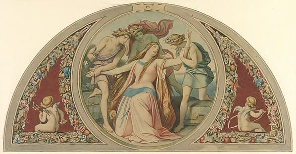 Three Boys Save the Despairing Pamina from Suicide, by Moritz von Schwind
