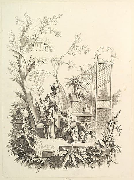 Chinoiserie with Figures in a Landscape, by Gabriel Huquier