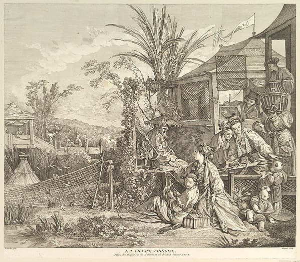 La Chasse Chinoise (The Chinese Hunt), from Chinoiseries, by Jacques Gabriel Huquier