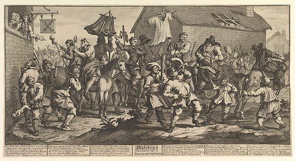Hudibras and the Skimmington (Twelve Large Illustrations for Samuel Butler's Hudibras, Plate 7), by William Hogarth