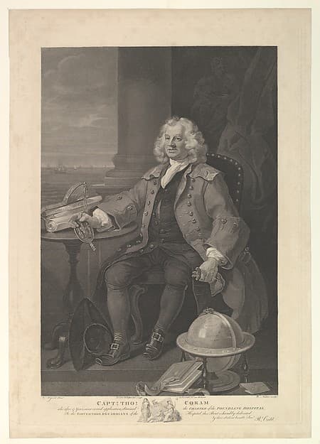 Captain Thomas Coram, by William Nutter