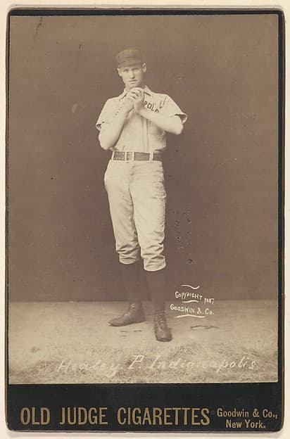 John J. Healey, Pitcher, Indianapolis, from the series Old Judge Cigarettes, by Goodwin & Company