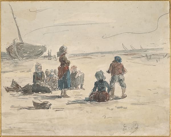 Fishermen's Wives, by Eugène Boudin