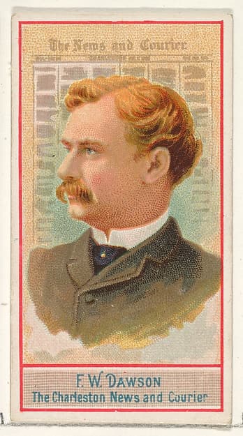 F.W. Dawson, The Charleston News and Courier, from the American Editors series (N1) for Allen & Ginter Cigarettes Brands, by Allen & Ginter