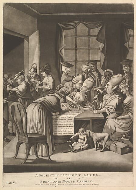 A Society of Patriotic Ladies, at Edenton in North Carolina, by Philip Dawe