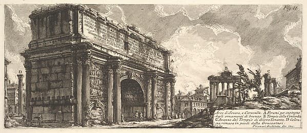 The Arch of Septimius Severus (Arco di Severo, e Caracalla), by Giovanni Battista Piranesi
