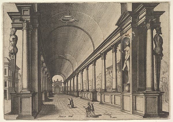 Plate from "Scenographiae...", by Johannes van Doetecum I