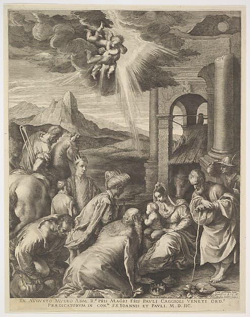 Adoration of the Magi, by Raphael Sadeler I