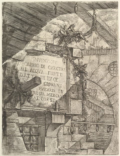 Title Page, from "Carceri d'invenzione" (Imaginary Prisons), by Giovanni Battista Piranesi