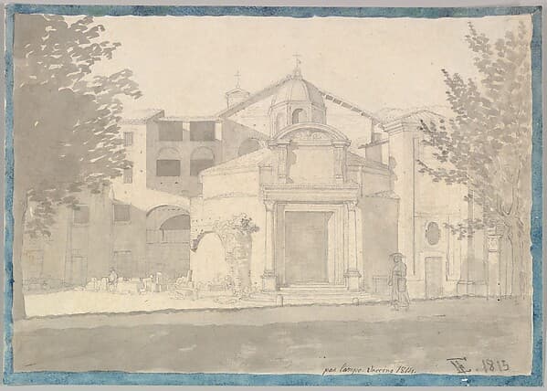 A Section of the Via Sacra, Rome (The Church of Saints Cosmas and Damian), by Christoffer Wilhelm Eckersberg