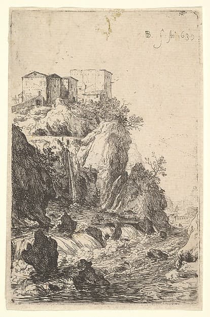 Cascades near Ponte della Trave, from "The Ruins of Rome", by Bartholomeus Breenbergh