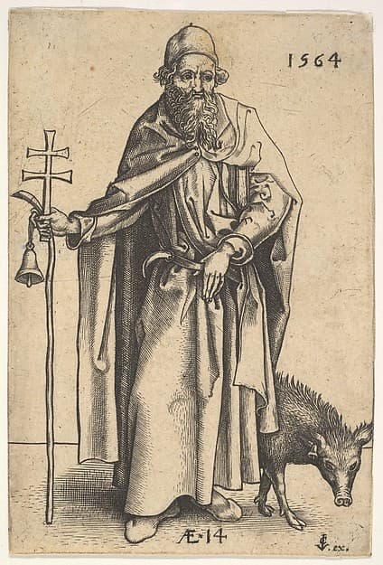 Saint Anthony, by Hieronymus (Jerome) Wierix