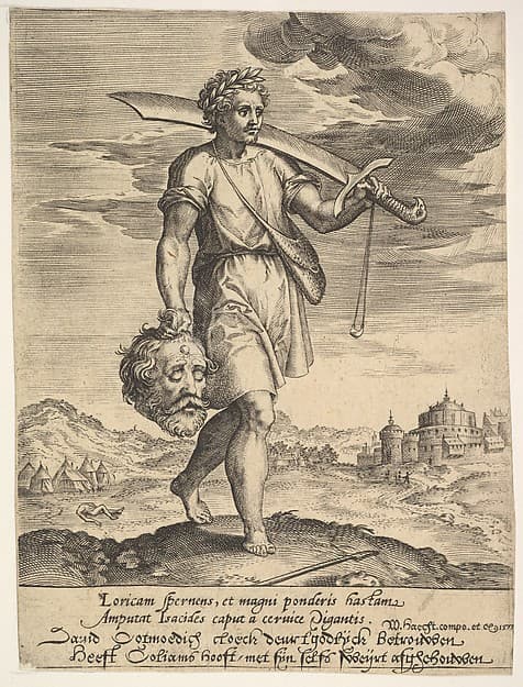 David with the Head of Goliath, by Hieronymus (Jerome) Wierix