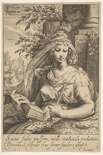 Faith, from "The Seven Virtues", by Anonymous, Netherlandish, 17th century