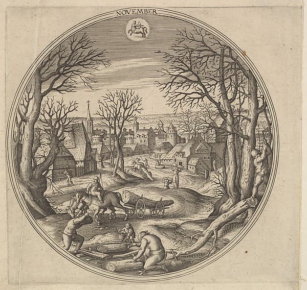 November, from "The Months", by Adriaen Collaert