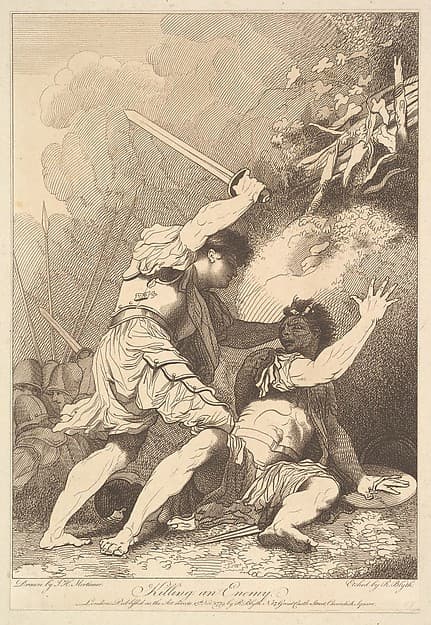 Killing an Enemy, from "Banditti Variously Employed", by Robert Blyth