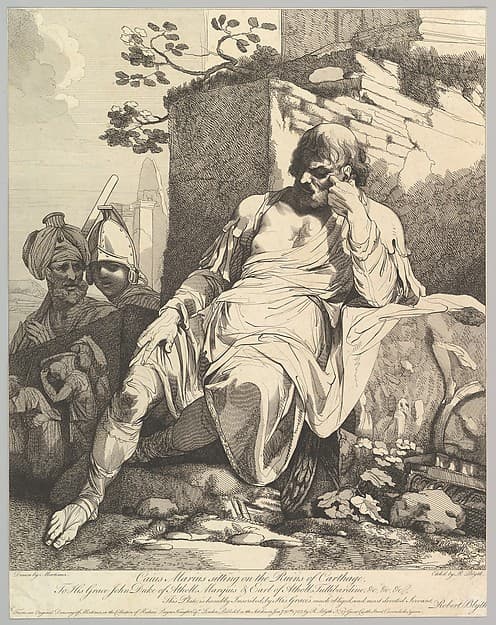 Caius Marius on the Ruins of Carthage, by Robert Blyth