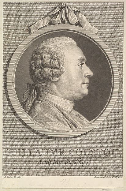 Portrait of Guillaume Coustou, by Augustin de Saint-Aubin