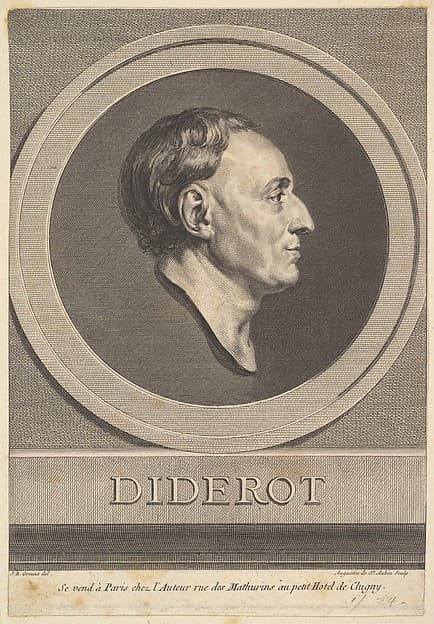Portrait of Denis Diderot, by Augustin de Saint-Aubin