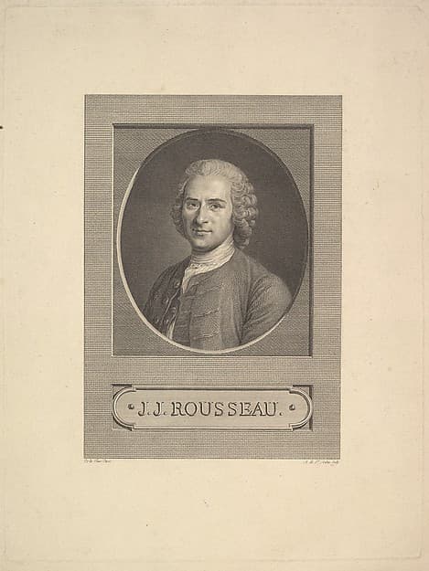 Portrait of Jean-Jacques Rousseau, by Augustin de Saint-Aubin