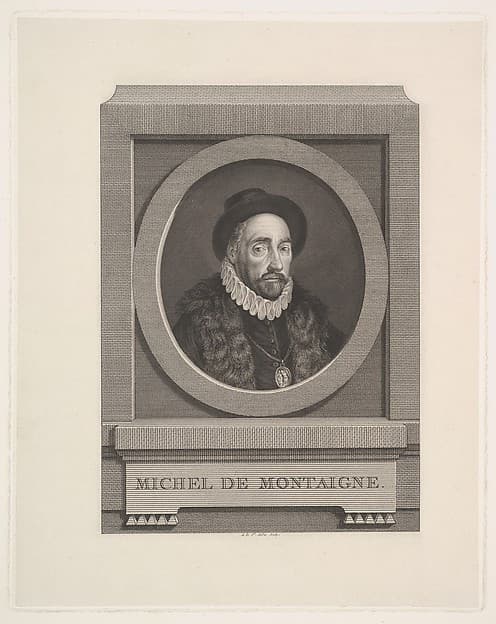 Portrait of Michel de Montaigne, by Augustin de Saint-Aubin