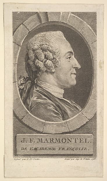 Portrait of Jean-Francoise Marmontel, by Augustin de Saint-Aubin