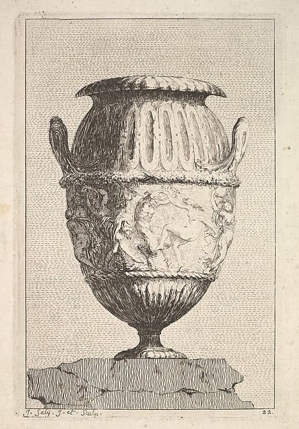 Design for a Vase with a Bacchic Frieze, from: Vases, by Jacques François Joseph Saly