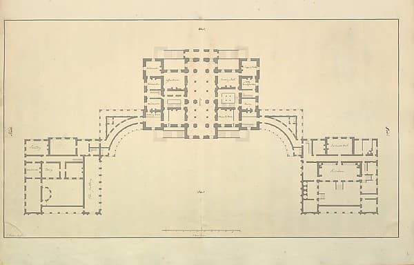 Houghton Hall, Norfolk, Ground Floor (Basement) Plan, by Isaac Ware