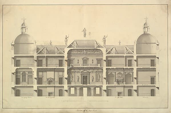 Section of the East Front, Houghton Hall, Norfolk, by Isaac Ware