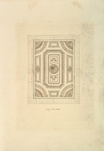 Ceiling to the Gallery, Houghton Hall, Norfolk, by Isaac Ware