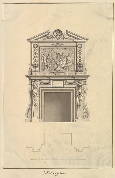 Hall Chimney-Piece, Houghton Hall, Norfolk, by Isaac Ware