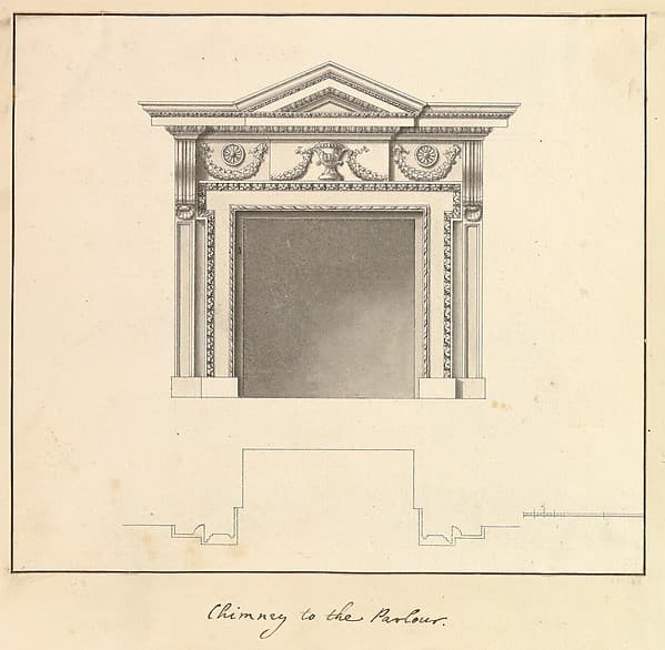 Chimney to the Parlour, Houghton Hall, Norfolk, by Isaac Ware